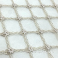 Diamond Checked Knit Lace Mesh Embroidered Net Fabric
